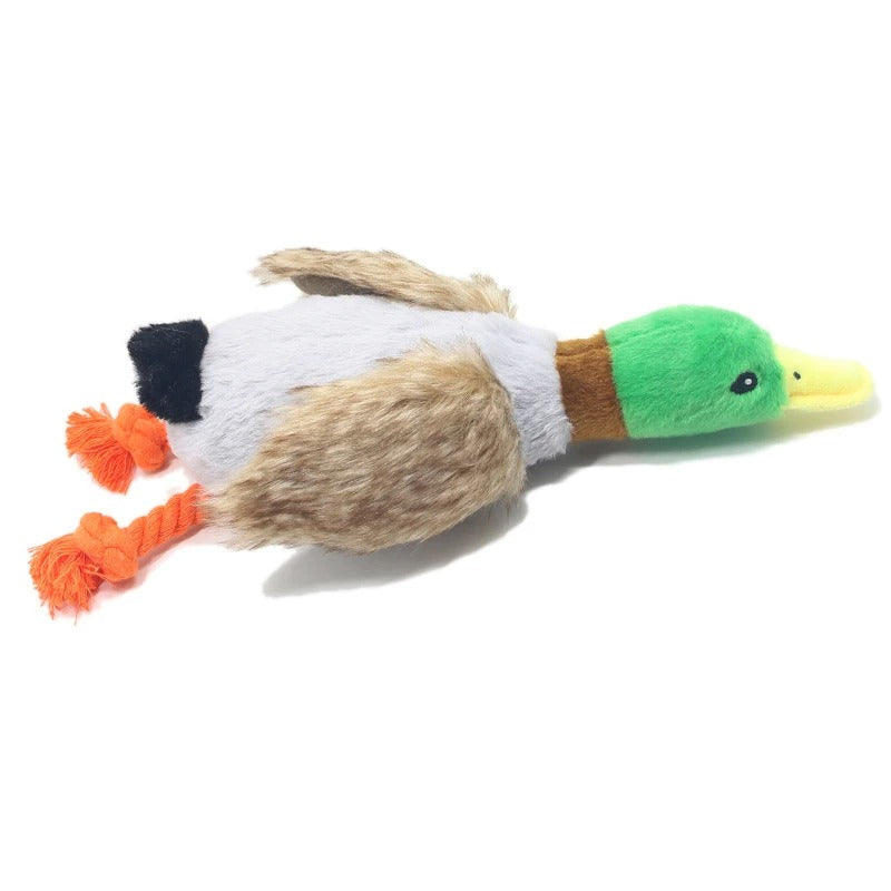 2 Pcs Cute Duck Shaped Plush Dog Squeaky Toy, Cute Plush Duck Sound Pet Toys Stuffed, Interactive Bite Resistant Toy, Dog Animals Chew Toys, Dog Chew Toy, Adorable Dog Toy 95