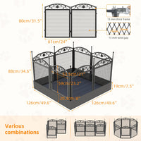Thumbnail for 8 Panels Metal Dog, Playpen with Fertility Mat and Gate Foldable Heavy Duty Pet Whelping Box Exercise Fence Cage Kennnels 235