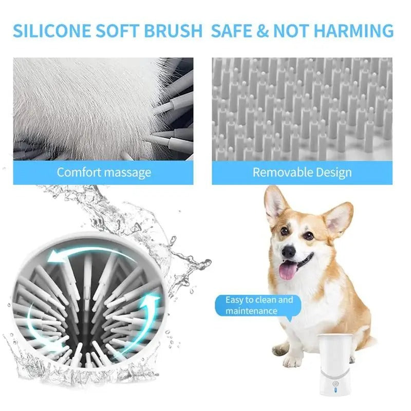 Automatic Paw Washing Mud Buster, Dog Cat Grooming with Muddy Paws, Portable Dog Foot Pet Paw Washer 275