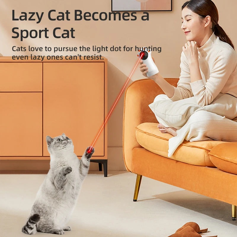 Cat Laser Toy, Automatic Cat Laser Toys Smart, Interactive Teasing Pets, LED Laser Indoor Toy Handheld Cat, Toy Accessories for Dogs Kitten 304