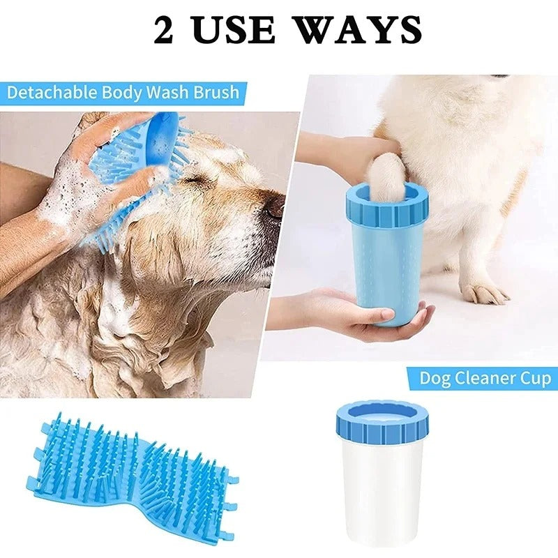 2 in 1 Portable Paw Washing Mud Buster, Soft Silicone Dog Foot Washer, Dog Cat Grooming with Muddy Paws, Portable Dog Foot Pet Paw Washer 270