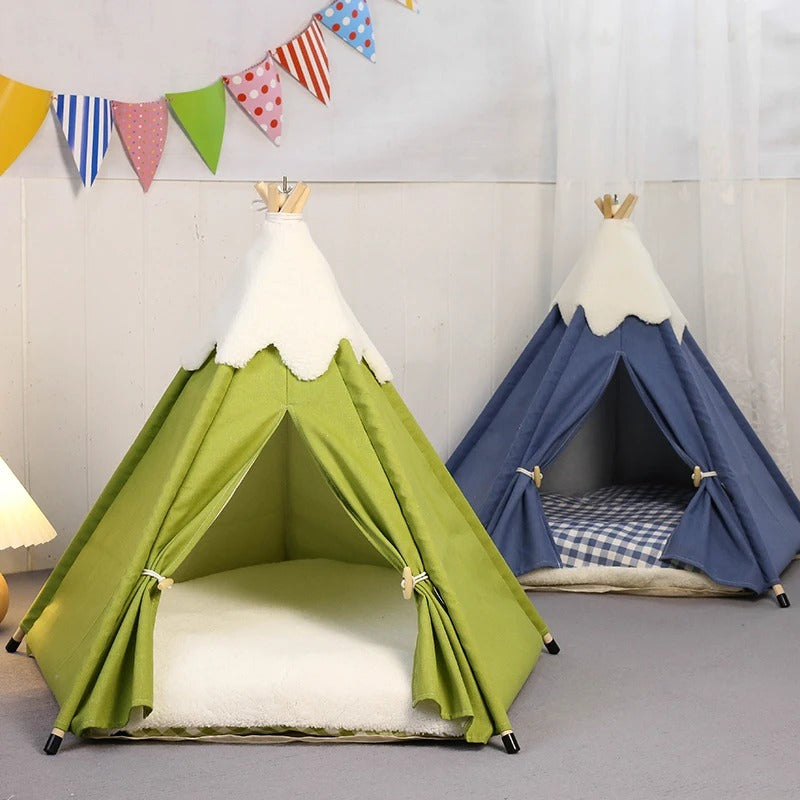 dog tipi tent Pet Teepee Tent for Small Dogs or Cats, Dog teepee with blanket 232 – Puppipop