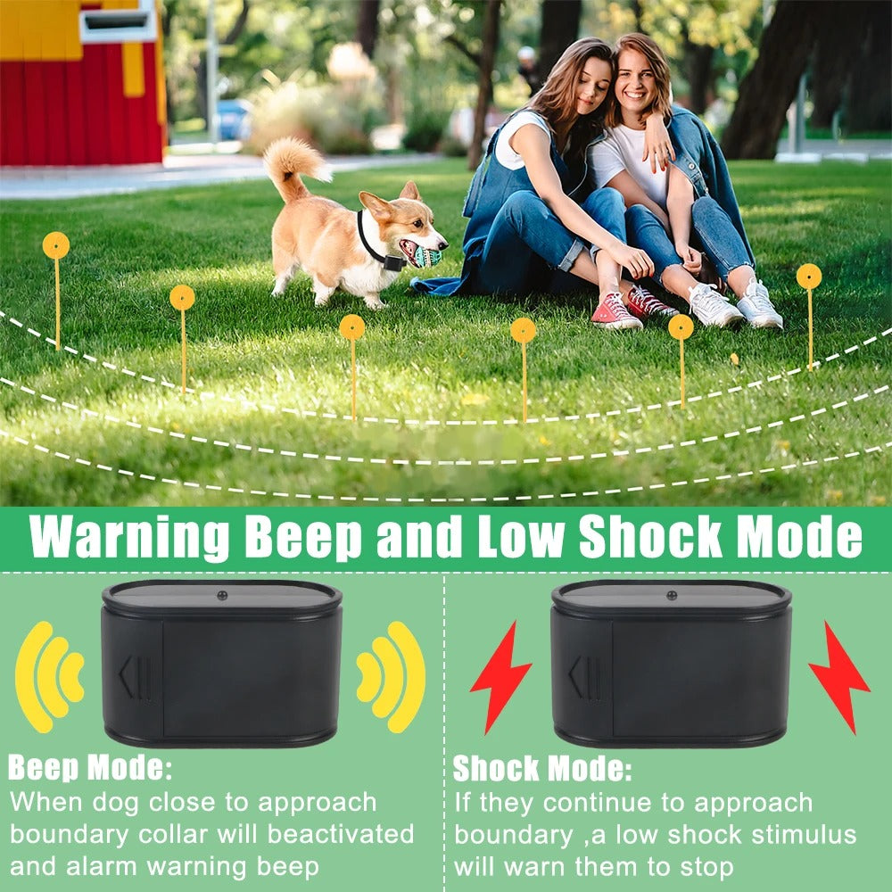 Electric Dog Fence, Electronic Pet Fence System, Containment Sound Shocked Collar, Pet Accessories, Waterproof Dog Training Collar 236