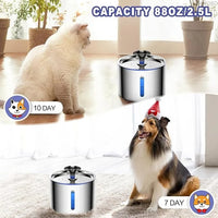 Thumbnail for Pet Water Automatic Fountain Dispenser with Smart Pump for Cats, Dogs, Multiple Pets - 2.5L 119