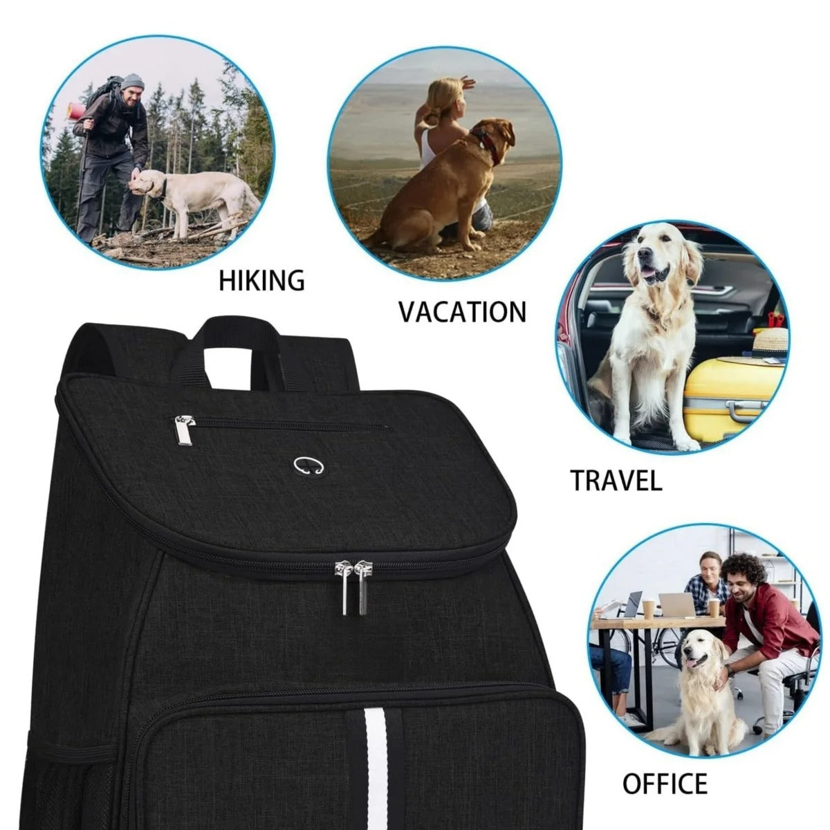 Dog Travel Backpacks, Airline Approved Dog Bag for Traveling, Water-resistent Diapers Food Travel Tote Backpack, Puppy Bag Supplies, Pet Hiking Camping Essentials, Trendy Dog Mom Gifts 03