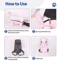 Thumbnail for 2 Pcs Dog Backpack, Puppy Sling, Cat Carrier, Cat Backpack, Pet travel 14