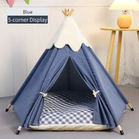 Thumbnail for Pet Teepee Tent for Small Dogs or Cats, Dog teepee with blanket 232