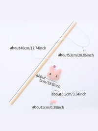 Thumbnail for Cat Teaser Wand, Cat Toy Wooden Pole Cute Animal Shape Plush , Cat Toys Wand, Cute Cat Toys, Cat String Toy, Organic Cat Toy, Cat Teaser Toys, Kawaii cat Toy, Felt Cat Toy 50
