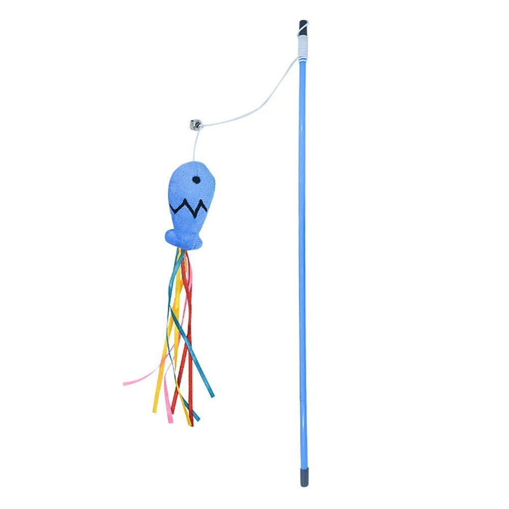 cute fishing poles 2 Pcs Cute Cat Teaser, Cat Wand, Fish Cat Toys, Fishing Pole for Cats, – Puppipop
