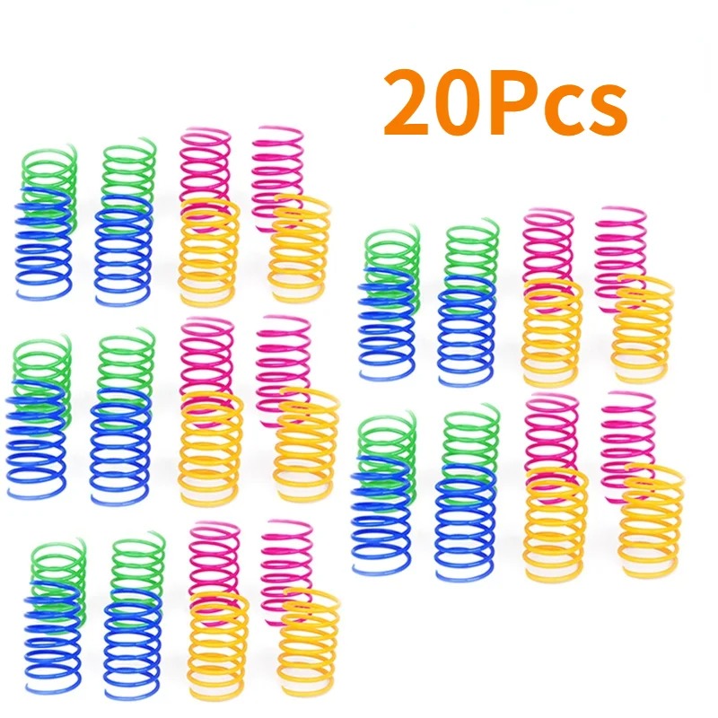 20 Pcs Interactive Cat Toys Springs, Kitten Toys, Spiral Cat Toys 49