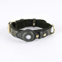 Thumbnail for Leather AirTag Dog Collar, AirTag Dog Collar, Collar for Small and Big Dogs with Airtag Holder 217