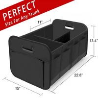 Thumbnail for Trunk Organizer, Car Storage, Custom For Your Cars, Reinforced Handles, Collapsible Multi, Compartment Car Organizers, Foldable and Waterproof, 600D Oxford Polyester LI12995