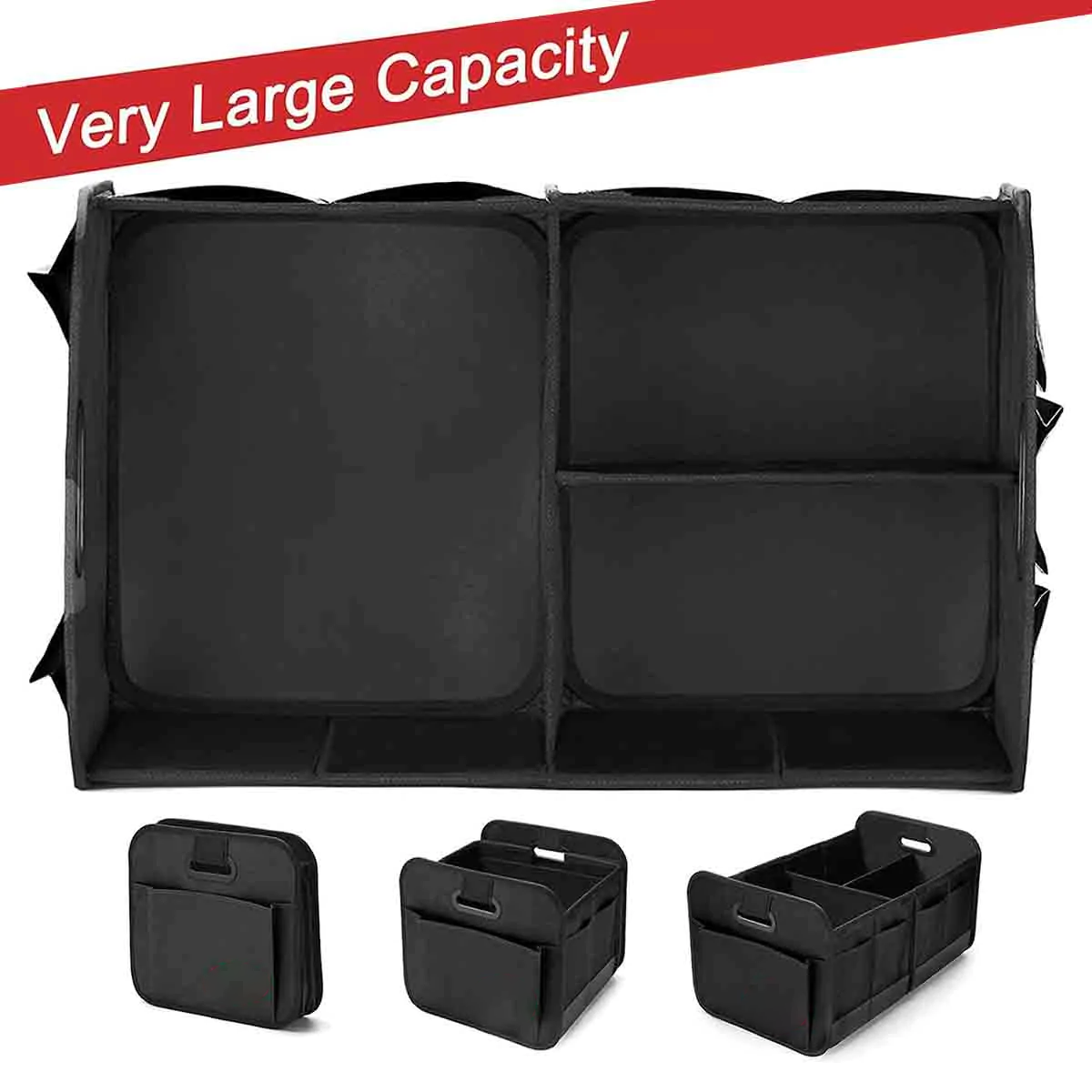 Trunk Organizer, Car Storage, Custom For Your Cars, Reinforced Handles, Collapsible Multi, Compartment Car Organizers, Foldable and Waterproof, 600D Oxford Polyester JG12995