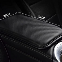 Thumbnail for Custom-Fit for Cars Center Console Pad, Carbon Fiber PU Leather Auto Armrest Cover Protector, Waterproof Car Armrest Seat Box Cover