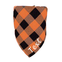 Thumbnail for 2PCS Personalized Name ID Pet Bandanas for Dog Cat Plaid Triangular Bib Scarf Collar Pet Items Puppy Accessories 112