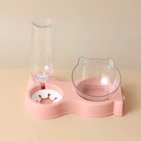 Thumbnail for 2 PCS Cat Food Bowl Automatic Feeder Water Dispenser Pet Dog Cat Food Container Drinking Raised Stand Dish bowl Pet Waterer Feeder water fountain 134