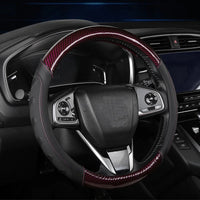 Thumbnail for Carbon Fiber Style Steering Wheel Cover – Breathable Anti-Slip Wear-Resistant Universal Interior Accessory