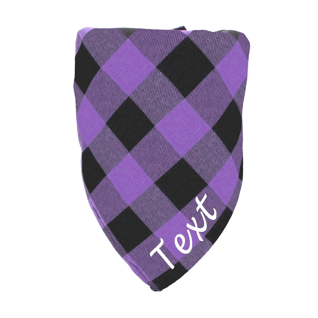 2PCS Personalized Name ID Pet Bandanas for Dog Cat Plaid Triangular Bib Scarf Collar Pet Items Puppy Accessories 112