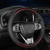 Thumbnail for Carbon Fiber Style Steering Wheel Cover – Breathable Anti-Slip Wear-Resistant Universal Interior Accessory