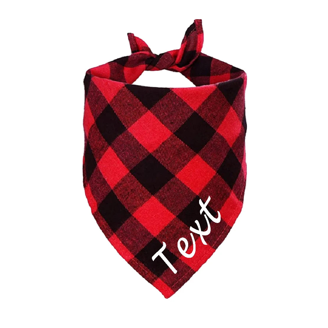 2PCS Personalized Name ID Pet Bandanas for Dog Cat Plaid Triangular Bib Scarf Collar Pet Items Puppy Accessories 112