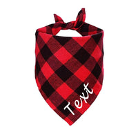 Thumbnail for 2PCS Personalized Name ID Pet Bandanas for Dog Cat Plaid Triangular Bib Scarf Collar Pet Items Puppy Accessories 112