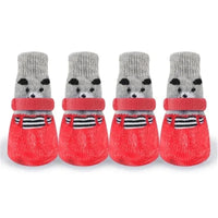 Thumbnail for 4pc/Set Dog Sock Anti-Slip Dog Booties with Strap Traction, Paw Protection for Indoor Hardwood Floor Outdoor, for Small to Large Dogs & Cats, Gift For Pet 80