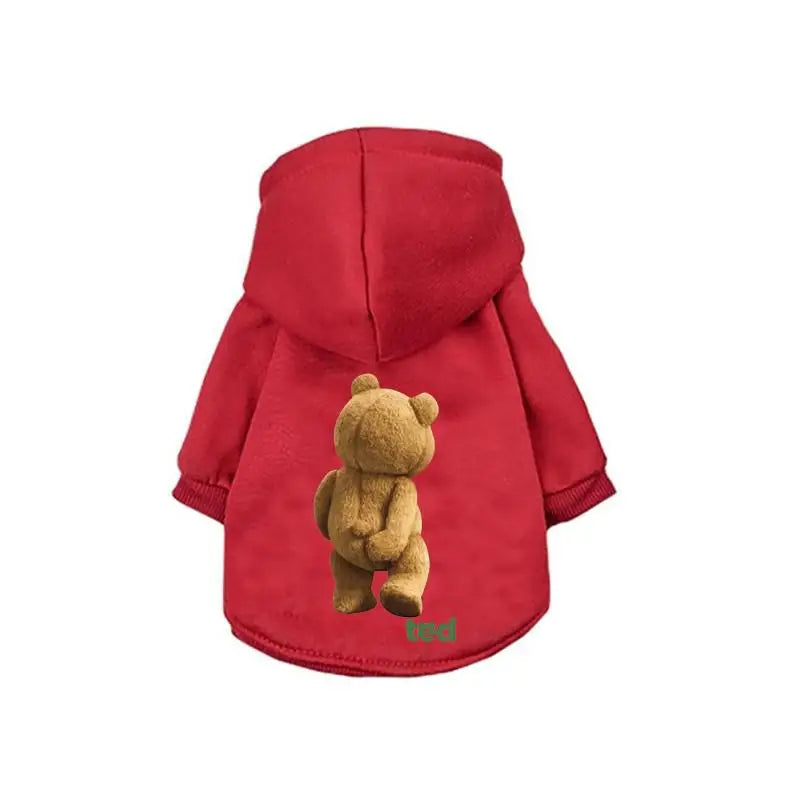 Cute Cartoon Bear Dog Hoodies Winter Pet Dog Clothes For Small Medium Dogs Costumes Yorkshire Terrier Clothing Puppy Costume Cat, Gift For Pet 65