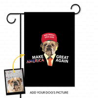 Thumbnail for Personalized Dog Flag Gift Idea - Make America Great Again With Red Hat Dog For Dog Lovers - Garden Flag
