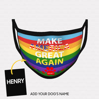 Thumbnail for Personalized Dog Gift Idea - Make America Great Again With Rainbow For Dog Lovers - Cloth Mask