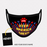 Thumbnail for Personalized Dog Gift Idea - Keep America Great Again For Dog Lovers - Cloth Mask