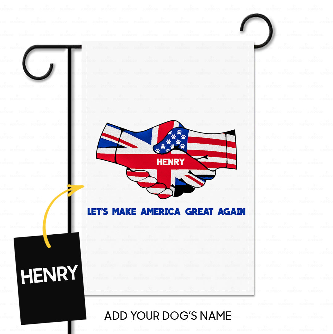 Personalized Dog Flag Gift Idea - Let's Make America Great Again For Dog Lovers - Garden Flag