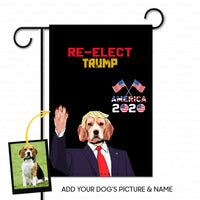 Thumbnail for Personalized Dog Flag Gift Idea - Re-Elect Trump For President For Dog Lovers - Garden Flag