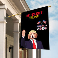 Thumbnail for Personalized Dog Flag Gift Idea - Re-Elect Trump For President For Dog Lovers - Garden Flag