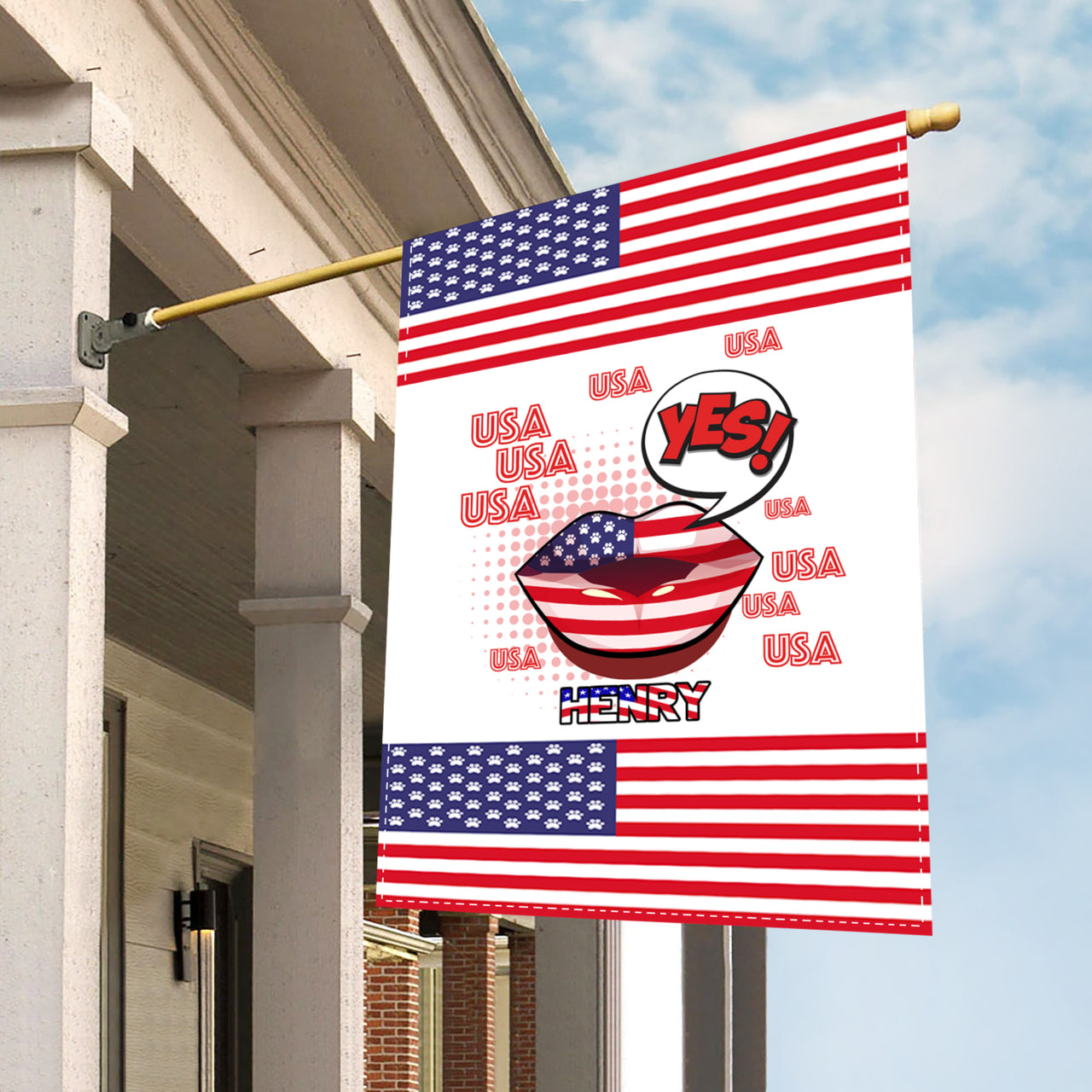 Personalized Dog Flag Gift Idea - Say Yes To America For Dog Lovers - Garden Flag