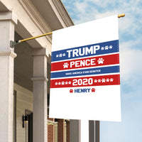 Thumbnail for Personalized Dog Flag Gift Idea - Trump Pence Make America Evan Genater For Dog Lovers - Garden Flag