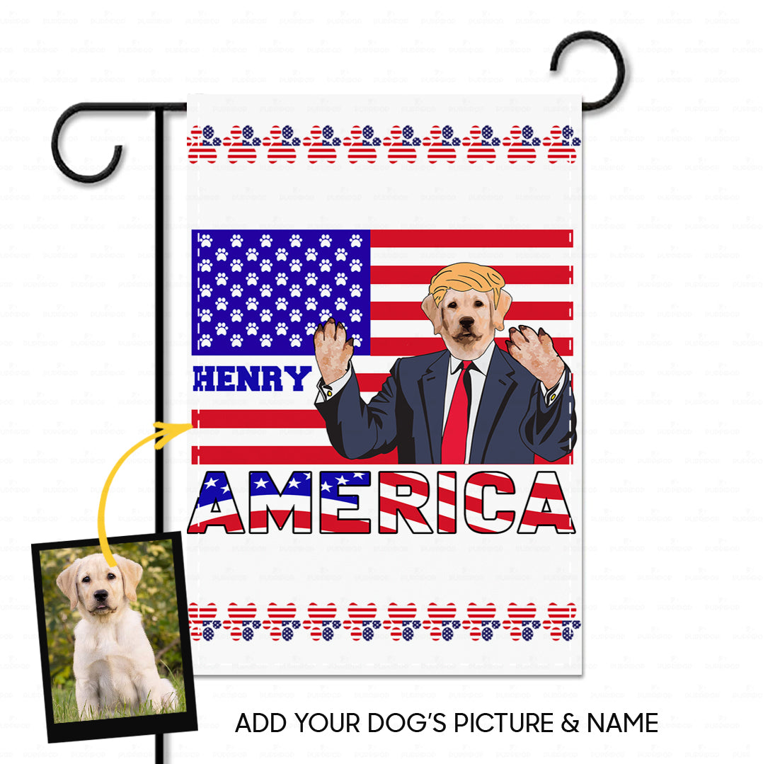 Personalized Dog Flag Gift Idea - President Dog Please Vote Me For Dog Lovers - Garden Flag