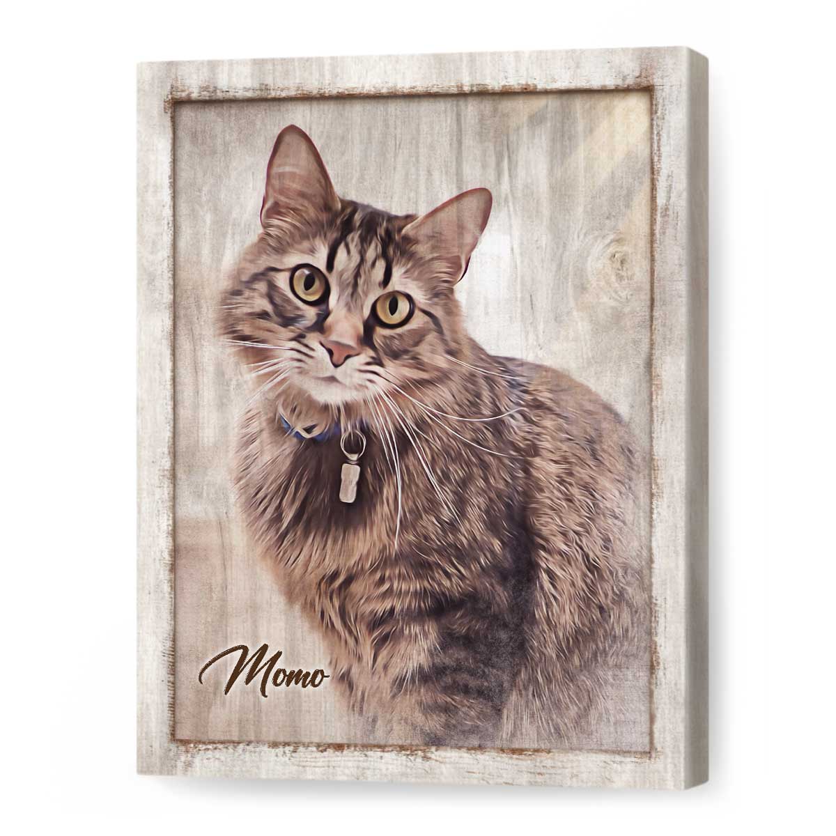 Cat Portrait, Custom Cat Portrait, Personalized Pet Portrait Canvas, Turn Pet Photo Into Canvas Art - Best Personalized Gifts for Everyone