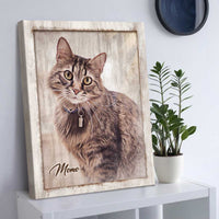 Thumbnail for Cat Portrait, Custom Cat Portrait, Personalized Pet Portrait Canvas, Turn Pet Photo Into Canvas Art - Best Personalized Gifts for Everyone