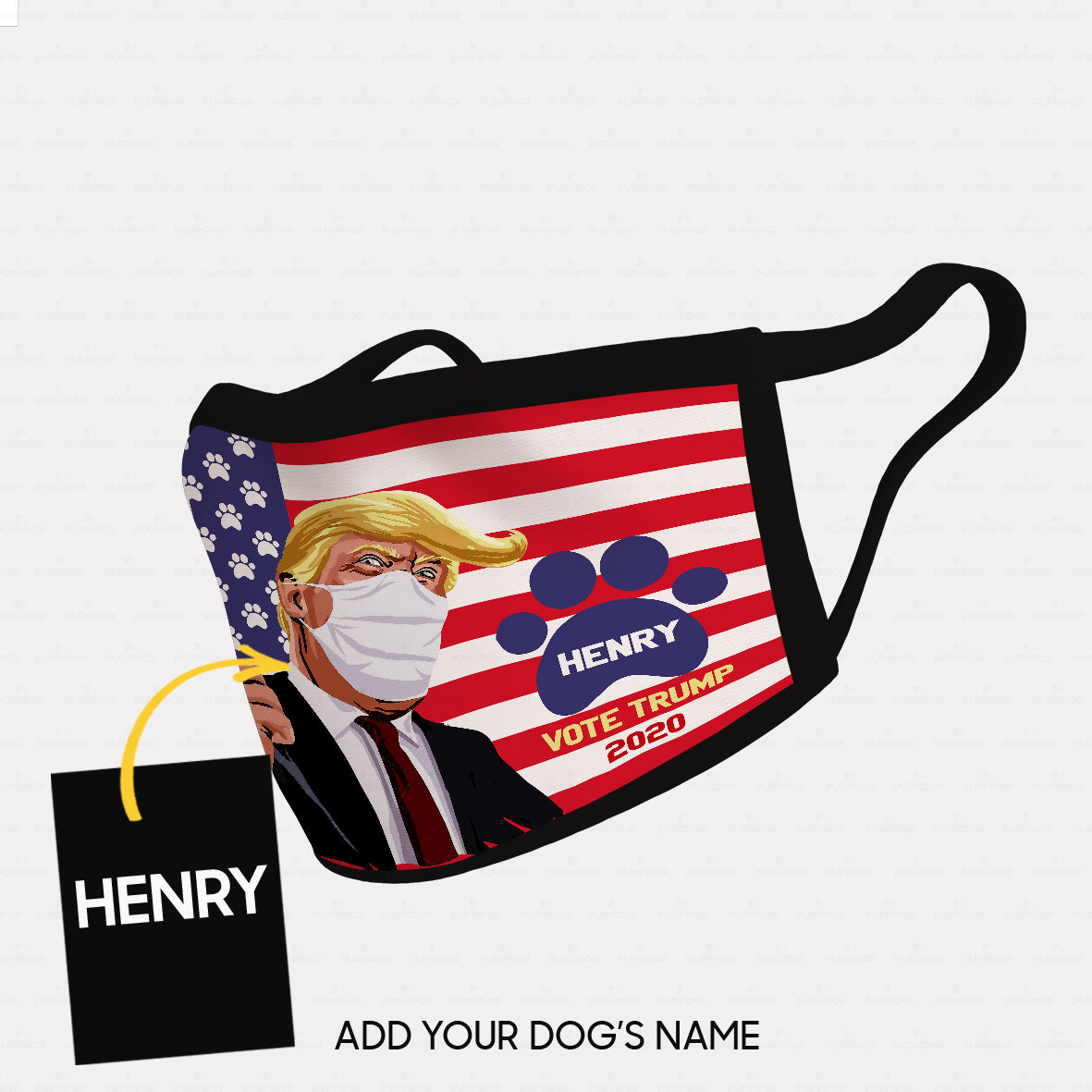 Personalized Dog Gift Idea - Vote Trump 2020 For Dog Lovers - Cloth Mask