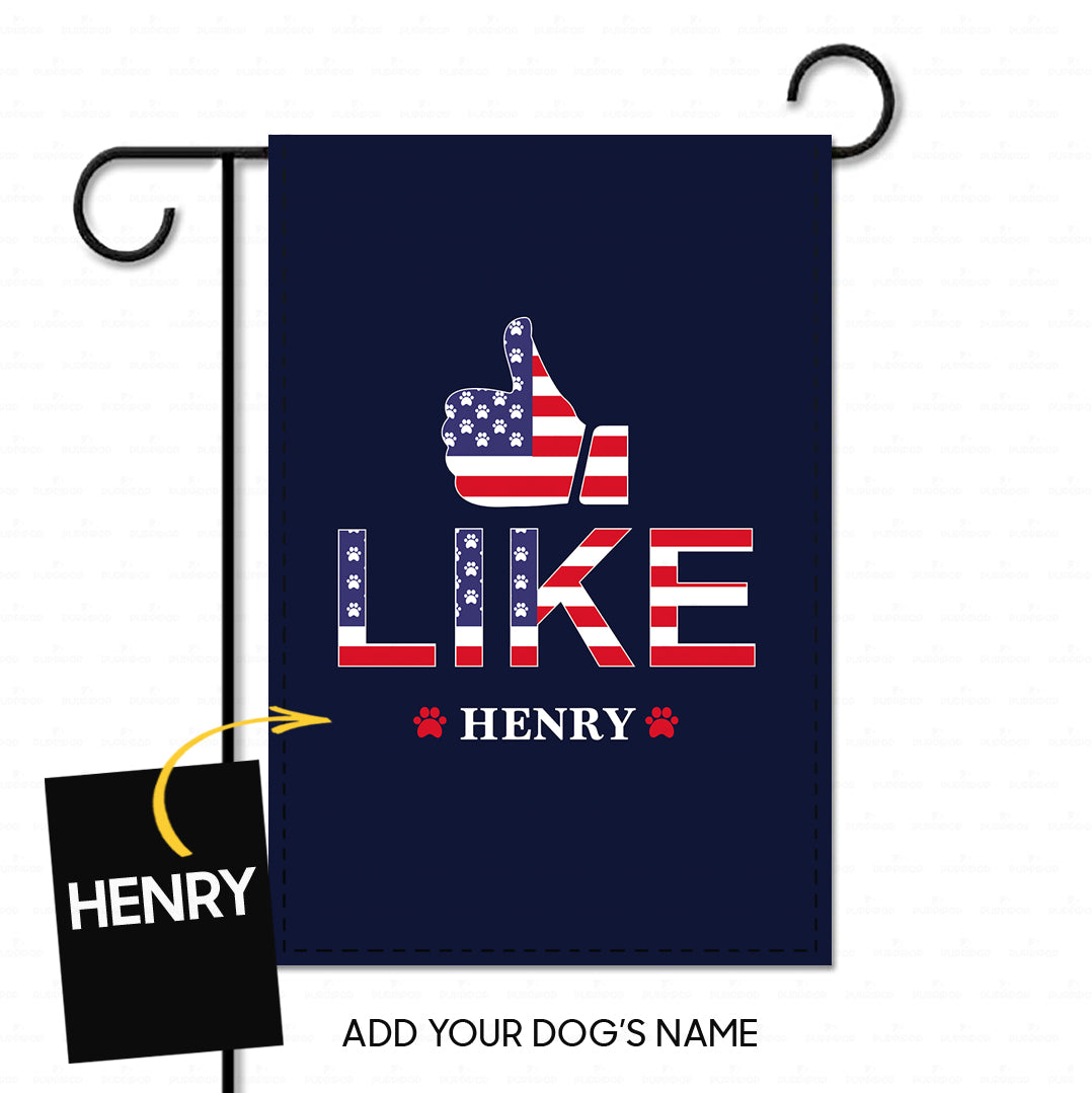 Personalized Dog Flag Gift Idea - Like For America For Dog Lovers - Garden Flag