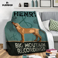 Thumbnail for Custom Dog Blanket - Personalized Big Mountain Recordings Gift For Dad - Fleece Blanket