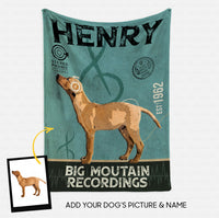 Thumbnail for Custom Dog Blanket - Personalized Big Mountain Recordings Gift For Dad - Fleece Blanket