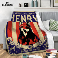 Thumbnail for Personalized Dog Gift Idea - My Best Friend Pop Art Gift For Dog Lovers - Fleece Blanket