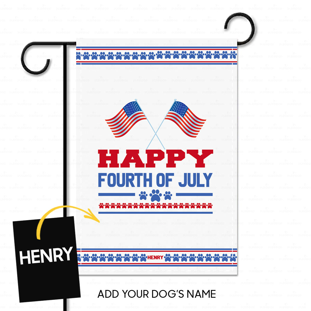 Personalized Dog Flag Gift Idea - Happy Fourth Of July For Dog Lovers - Garden Flag