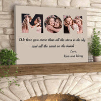 Thumbnail for Custom Mom Photo Canvas, We love you Mother Wall Art Canvas with your picture