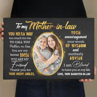 Thumbnail for Custom Photo Mother-in-law Wall Art Canvas, You are my best friend Mom Canvas