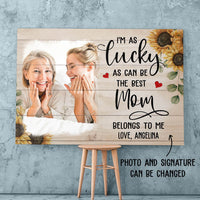 Thumbnail for Personalized Photo Mother Canvas, You Are The World Wall Art from Daughter