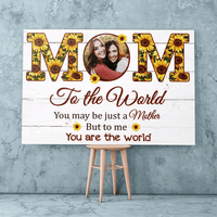 Thumbnail for Custom Mom Photo, Me best Mom gift from Daughter Wall Art Canvas