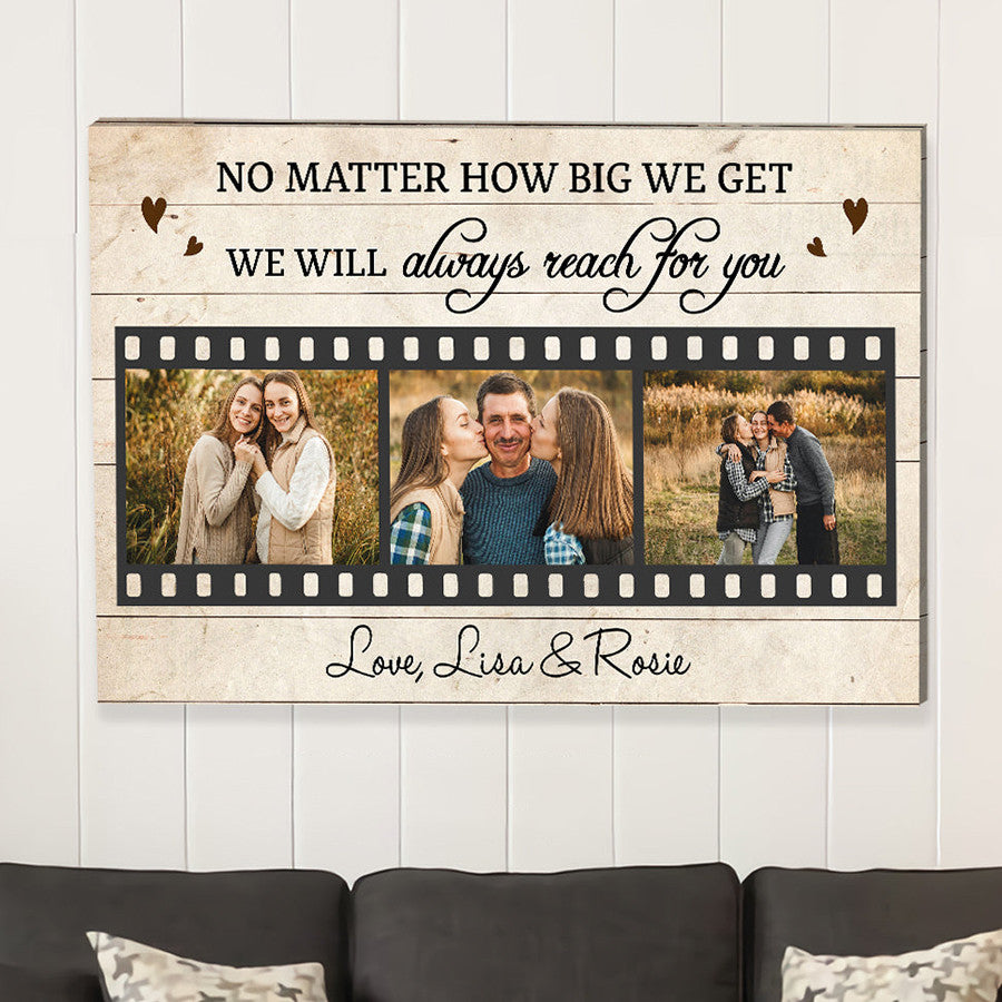 Personalized Mother's Day Picture Rustic Window Wall Art Canvas, This is us Our Story Canvas