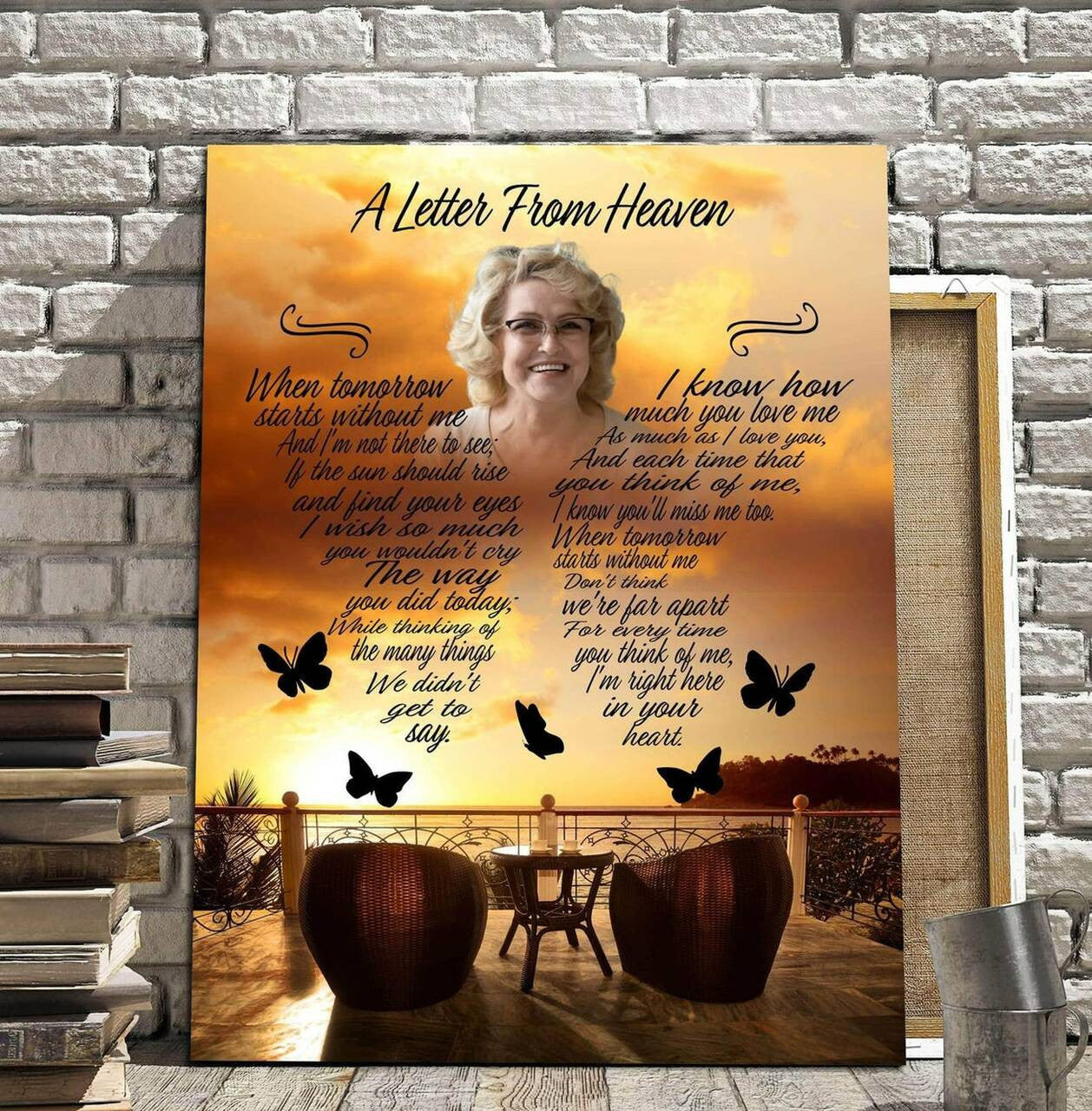 Custom Picture Mom Canvas, Remember me in Loving memory Wall Art